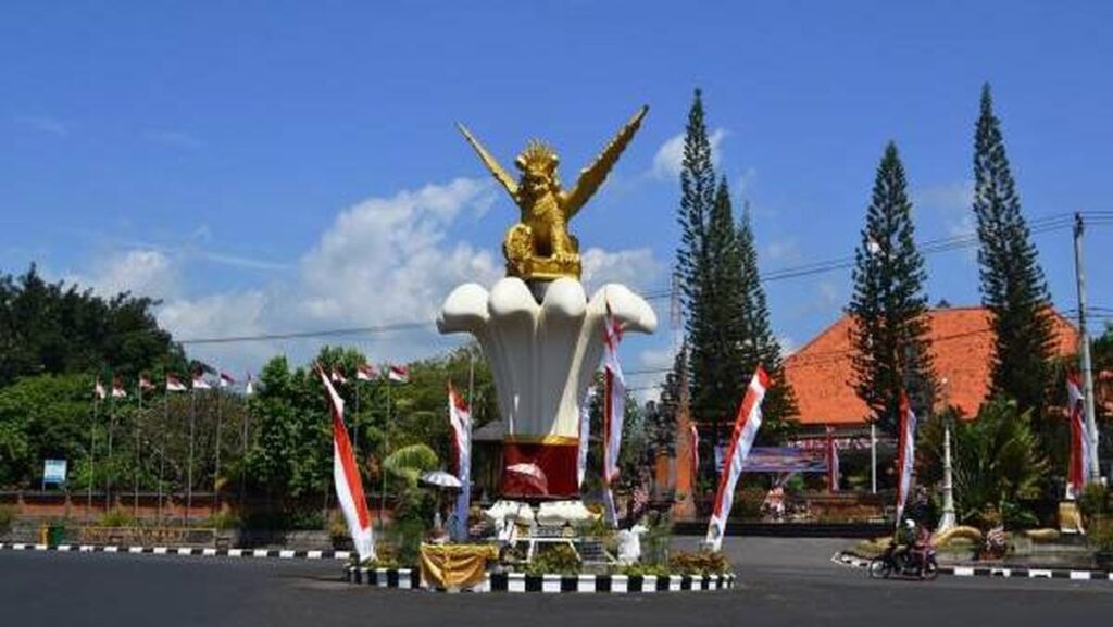 penataan kawasan Tugu Singa Ambara Raja